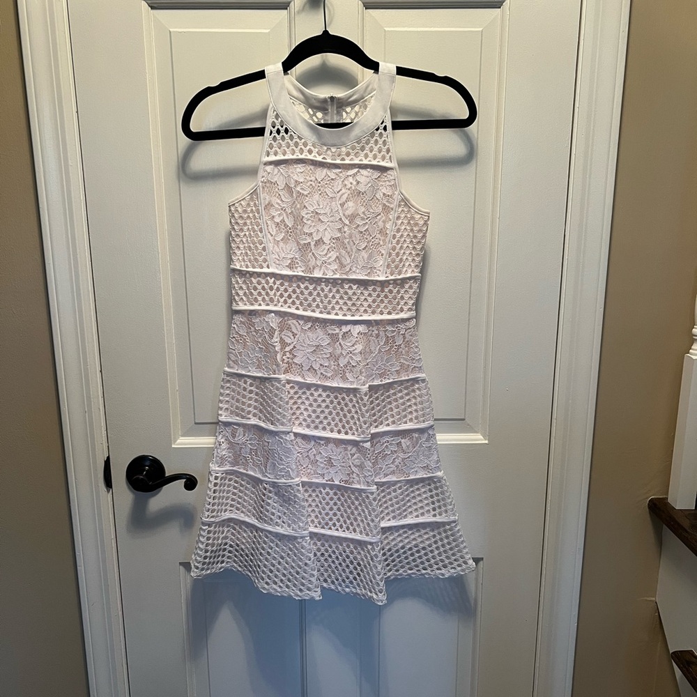 Lavender White Cut Out Dress - Size 12
